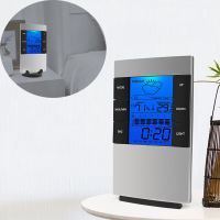 Digital Alarm Clock Weather Forecast Table Clock LED Time Date Temperature Humidity Thermometer Hygrometer Electronic Wall Clock