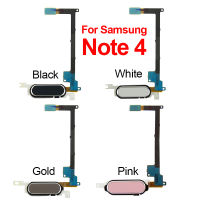 ปุ่มหน้าแรกเดิมกลับเซ็นเซอร์ลายนิ้วมือ F LEX สำหรับ Samsung Galaxy Note 4 N910G N910V N910A ลายนิ้วมือ F LEX สัมผัส