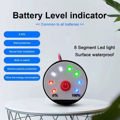 Programmable 4.2V 7.4V 12V 16.8V 22V 24V 36V LED Lithium/Lead Acid Battery Capacity Indicator Power Level Display Meter Tester