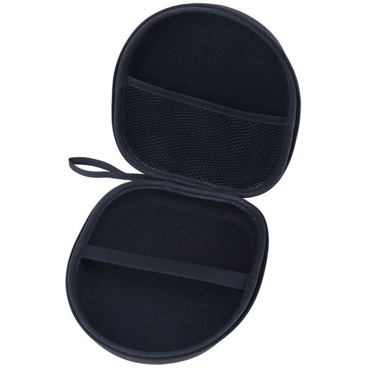 csndices-กระเป๋าเก็บกระเป๋าหูฟังแบบคาดศีรษะชุดหูฟังครอบหูหูฟังแบบเปลือกแข็งสีดำ