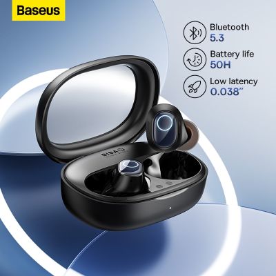 ZZOOI Baseus WM03 Wireless Earphones TWS Bluetooth 5.3 Headphones Comfortable Wear 38 hours Long Battery Life Low Latency Fast Charge