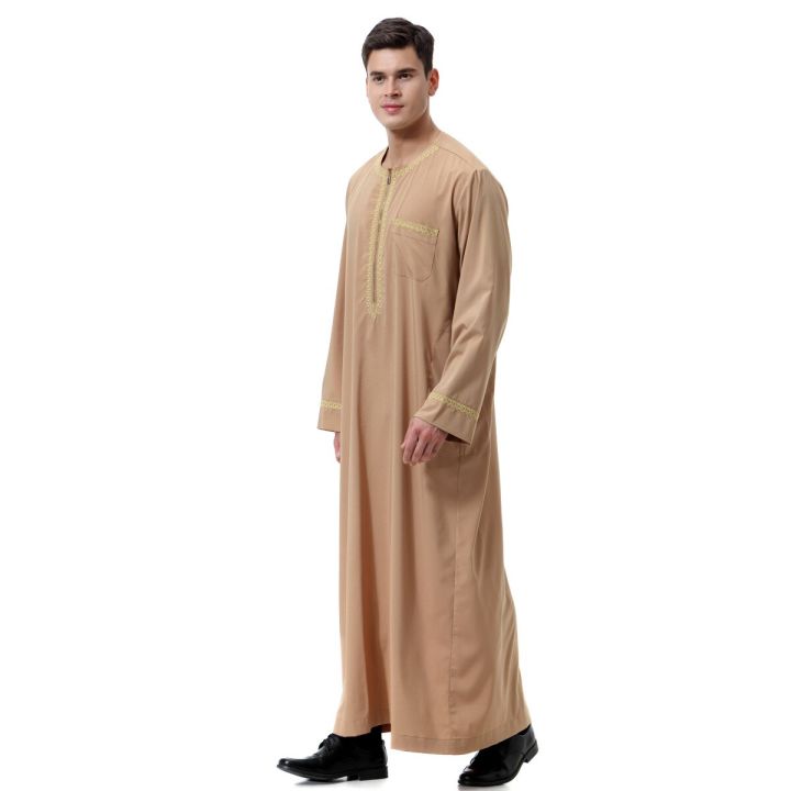 ชุดคลุมยาวสำหรับผู้ชาย-ชุดกิโมโนพิมพ์ลาย-jua-thobe-มีซิปชุดมุสลิมมุสลิมผ้าคลุมยาวอาบายาอิสลามชุดดูไบอาหรับ