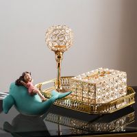 Nordic Diamond Tissue Box Home Storage Box European Metal Napkin Holder Classical Bedroom Kitchen Living Decor Home Decoration