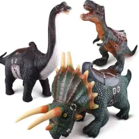 (ร้อน) ขนาดใหญ่จำลองนอนไดโนเสาร์เมาของเล่นซอรัสเร็กซ์ T riceratops chiosaurus สัตว์รุ่นเด็กเด็ก