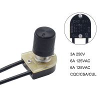 1PCS  ZE-106 Rotary switch 125V 6A On Off Rotary Cam Light Radio Oven switch With AWG 18 Cables