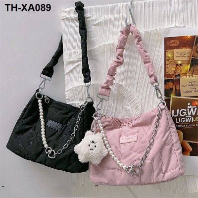 South Korea ins small and pure and fresh girl female Japanese soft chain underarm bag sister love inclined students bag single shoulder bag