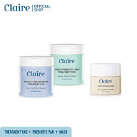 Claire Triple C Treatment Pad + Claire Triple Prebiotic Treatment Pad + Claire Sleeping Milk Mask Plus Collagen