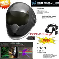 SAFEUP USB TYPE-C Auto Darkening Adjustable 4/5-8/9-13 MIG MMA Electric Welding Mask Helmet Welding Lens for Welding Machine