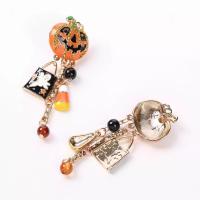 Halloween Pumpkin Earrings Alloy Drop Buckle Halloween Earrings For Women H5P5