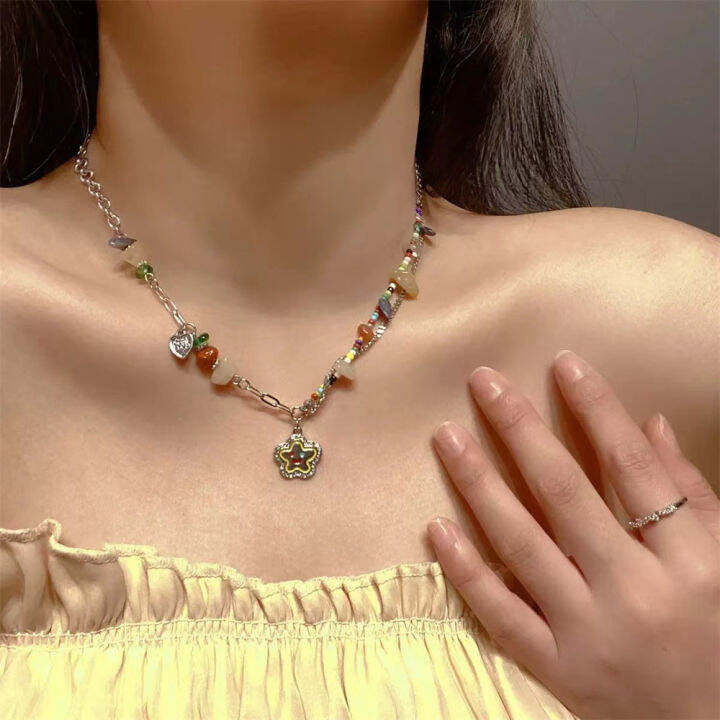 spicy-girl-fashion-accessory-unique-necklace-for-girls-y2k-fashion-accessory-zircon-pendant-necklace-heart-shaped-necklace