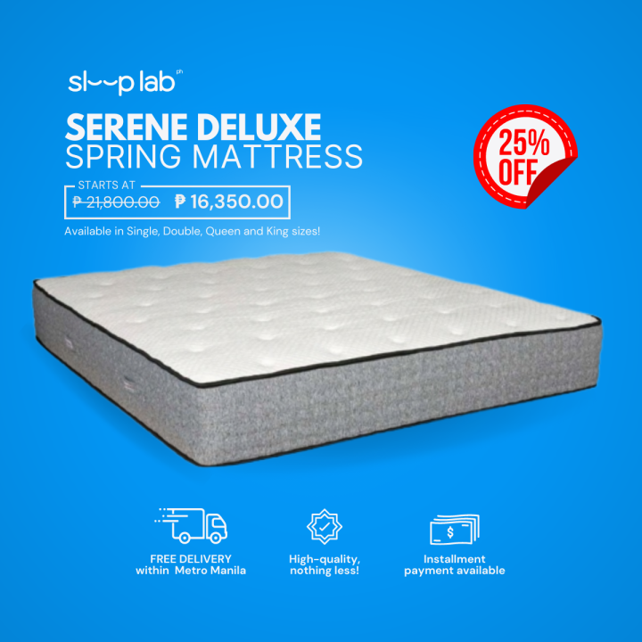 Sleeplab Serene Deluxe Spring Mattress | Lazada PH