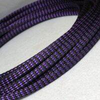 PET Cable Sleeves 4mm/8mm/12mm Purple Black PP Cotton yarn elasticity Braid Wire snakeskin protect Nylon mesh signal cable sets Cable Management