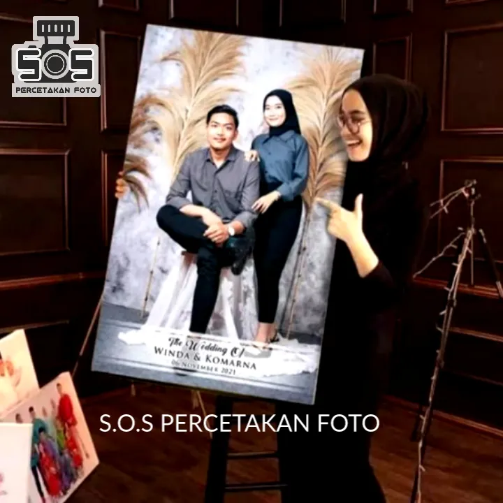 Cetak Foto 30x40 Plus Bingkai Media Kayu Mdf Lazada Indonesia