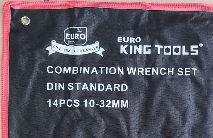 euro-king-tool-ซองประแจ-ซองใส่แหวนข้างปากตายข้าง-ซองใส่ประแจแหวน-ซองผ้าใส่ประแจแหวน-เก็บอุปกรณ์-14-ช่อง-10-32มม