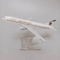 KKAlloy โลหะ Air Etihad B777 Airlines เครื่องบินรุ่น Etihad Boeing 777 Airways Diecast Air เครื่องบินรุ่นเครื่องบินเด็กของขวัญ16cmq11