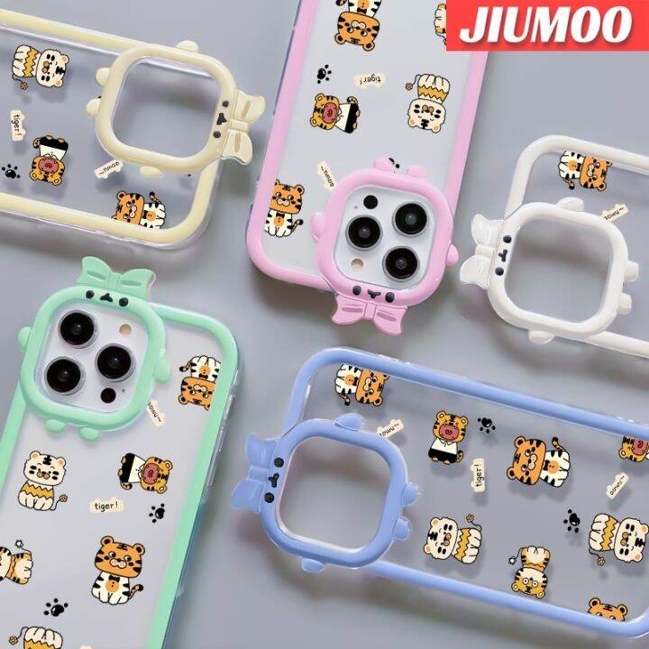 เคส-jiumoo-สำหรับ-vivo-y91-y95-y91i-การ์ตูนเสือน่ารักสร้างสรรค์สีสันสดใสน่ารักเลนส์กล้องถ่ายรูปมอนสเตอร์ตัวน้อยเคสโทรศัพท์โปร่งใสแฟชั่นป้องกันซิลิโคนนิ่มกันกระแทก