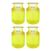 Solar Fly Trap Lamp Fly Catcher Wasp Traps with Led Light 4Pcs Reusable Trap Lamp Hangable Bee Trap Catcher for Pasture Orchard Camping Chicken Coop graceful