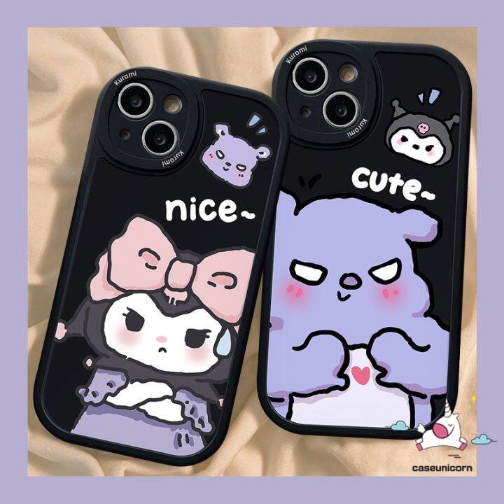 เคสสำหรับ-oppo-a57-a78-a7-a17-a15-a54-a16-a5s-a17k-a74-a95-a12-a76-a58-a96-a53-a9-a31-a3s-a1k-a55-7z-a16k-a16e-reno-5-8-t-5f-คู่รักน่ารักลายการ์ตูน-kuromi-นุ่มผ้าคลุม