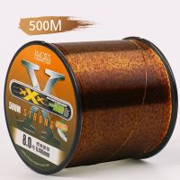 500m Gold Spotted Fishing Line Bionic Invisible Monofilament Nylon Speckle Fluorocarbon Coated Line Carp Fishline Fishing Tools Fishing Lines