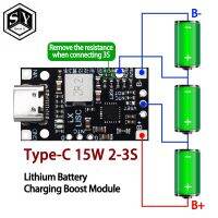 Type-C USB 2-3S BMS 15W 8.4V 12.6V 1.5A โมดูลเพิ่มการชาร์จแบตเตอรี่ลิเธียมพร้อมการสนับสนุนที่สมดุลการชาร์จอย่างรวดเร็วพร้อมตัวบ่งชี้