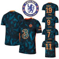 2021-22 Chelsea F.C. Football Away Jersey Werner Kante Lukaku Mount Tshirt s Soccer Jersey Loose Sport Tee