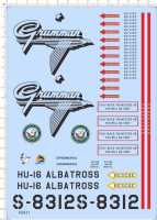 118 HU-16 Albatross US Airforce Rescue Airplane Markers Model Kit Water Decal