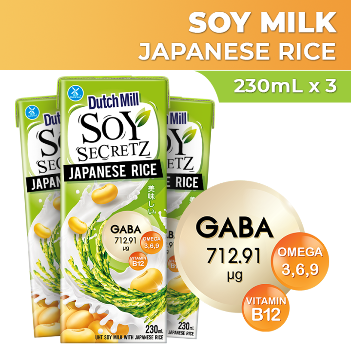 Dutch Mill Soy Secretz UHT Soy Milk Japanese Rice 230ml x 3 Lazada PH