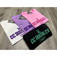 COD  ♠เสื้อยืดแขนสั้นงานปัก cc double o 1965 (ผ้าคอตตอน) S,M,L,XL♛