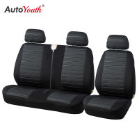 AUTOYOUTH Universal Truck Seat Cover 100 Breathable Inside Airbag Compatible For Single Driver &amp; Double Passenger Seat 2+1 Seat