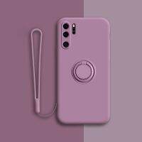 เคสซิลิโคนแม่เหล็กหรูหราสำหรับ Huawei P30 P20 Pro P20Pro P30Pro P40 Nova 5T Mate Honor 20ฝามีที่ถือวงแหวน Stand P 30 A