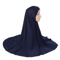 【YF】 Muslim Hijab Hat Women Solid Simple Headsacrf Shawl Malaysia Traditional Prayer Arab Turkey Femme Turban Musulmane