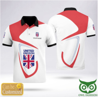 （all in stock）  2023 new style Custom Name United Kingdom And England Flag Polo Shirt02