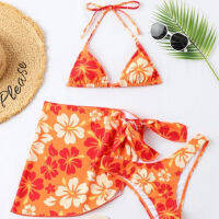 2ชิ้นชุดสตรีชุด2023ดอกไม้ Push Up ชุดว่ายน้ำ Cover Up ผู้หญิง Beachwear ชุดบิกินี่พร้อม Cover Ups Para Mujer 2023