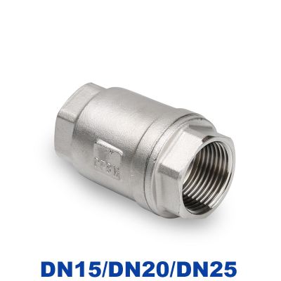 High quality Stainless Steel 201 304 316 In-Line Spring Vertical Check Valve  DN15/DN20/DN25 1/2 3/4 1 inch 2 way check valve Clamps
