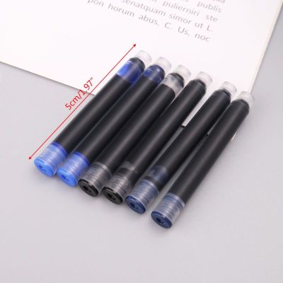 100pcsset Universal Black Blue Fountain Pen Ink Sac Cartridges 2.6mm Refills School Office Stationery