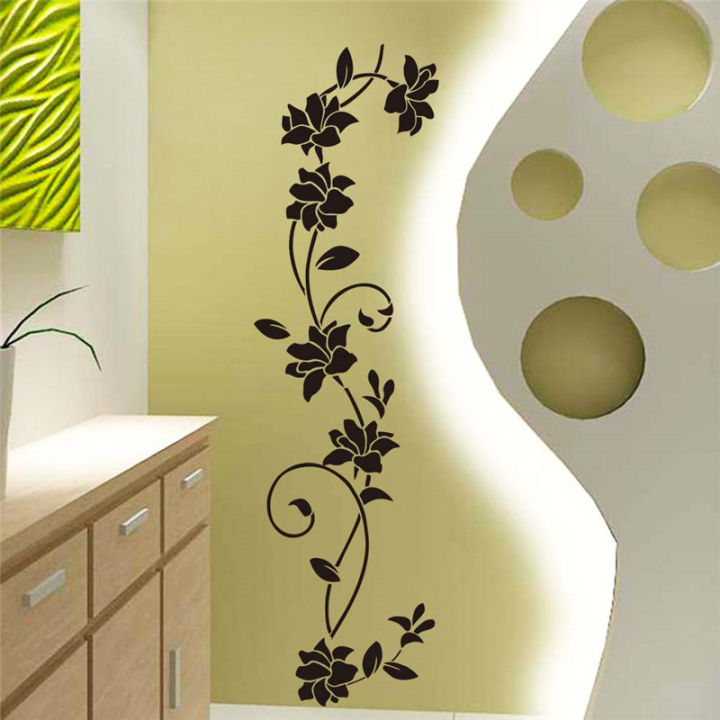 black-flower-vine-wall-stickers-refrigerator-window-cupboard-home-decorations-diy-home-decals-art-mural-posters-home-decor