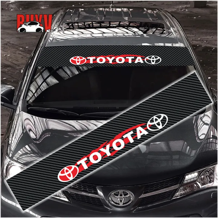 BuyV Carbon Fiber Sticker For Toyota Front Windshield Sticker Decals