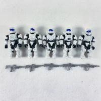 Lot of 5pcs Mega HALO Bloks Construx Arctic White UNSC Spartan Mark VI Detachable Armour  Mini figures Building Toys