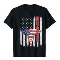 Proud Nurse Usa Flag Shirt For Love Nursing Day Tshirt T Shirt Latest Printed On Cotton Men Tshirts