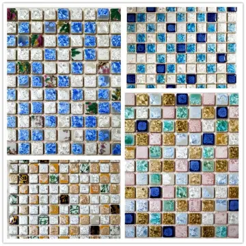 1x1cm 600pcs Mosaic Tiles Mixed Color Mosaic Glass Pieces for Home