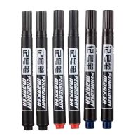 original 100pcs waterproof marker pen black oily non-erasable bulk pen logistics express pen special lengthened marker pen