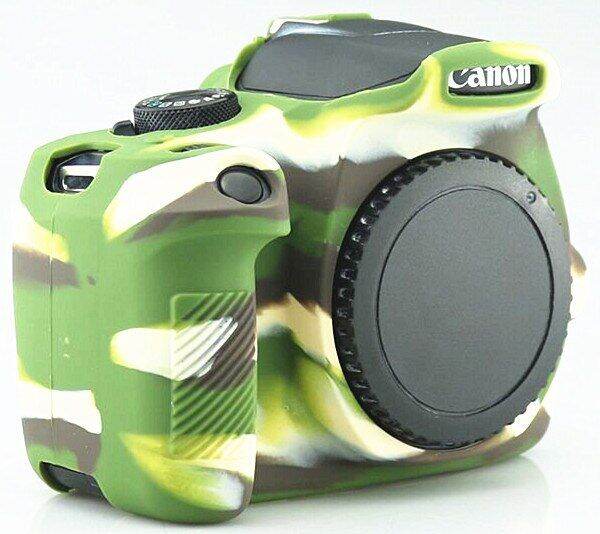 เคสเกราะซิลิโคนผิวอุปกรณ์ป้องกันฝาครอบกระเป๋ากล้อง-dslr-สำหรับ-canon-eos-1500d-2000d-กบฏ-t7-x90จูบ