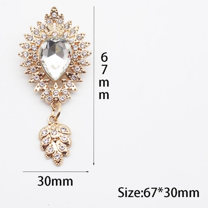 new-2pcs-lot-30x67mm-baroque-fashion-retro-rhinestone-brooch-diy-women-39-s-dress-banquet-party-jewelry-accessories