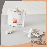 【ถูกที่สุด】RABITO【KM6024】ที่หนีบถุง ที่หนีบถุงขนม คลิปหนีบถุง ปากถุง ที่หนีบซองขนม Bag clip ถนอมอาหาร สีขาว ทนทาน