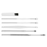 6pcs Ear Pick Earwax Removal Set Stainless Steel Portable Earwax Picking Tool for Women Men Children