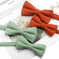 Mens Super Soft Downy Suede Parent-Child Bowtie Set Macarons Solid Color Classic Design Cute Butterfly Red Green Blue Pink Tie Boys Clothing