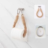 Vintage Towel Hanging Rope Toilet Paper Holde Kitchen Bathroom Toilet Paper Holder Wall Mounted Movable Toilet Paper Holder