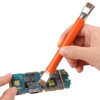 XHLXH PCB Bristle Dedusting Rework Computer Double Head Repair Soldering Safe Brush Cleaning Brush Anti-static Brush Mobile Phone Repair Tool