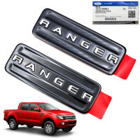 โลโก้ติดแก้ม ข้างประตู "RANGER" ของแท้ สีดำโครเมียม จำนวน 2ชิ้น Ford Ranger XLT Wildtrak 2.2 3.2 ฟอร์อด เรนเจอร์ ปี 2012 - 2019 2ประตู 4ประตู  ฟอดเรนเจอ