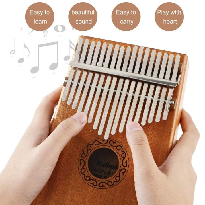 kalimba-17-keys-thumb-paino-portable-mbira-sanza-และเปียโนนิ้วไม้ทำจากไม้มะฮอกกานีมีอุปกรณ์การเรียนการสอน